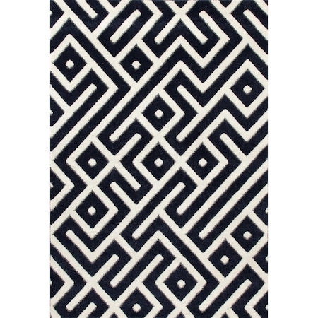 Art Carpet 3 X 4 Ft. Highline Collection Amazed Woven Area Rug, Navy 841864100110